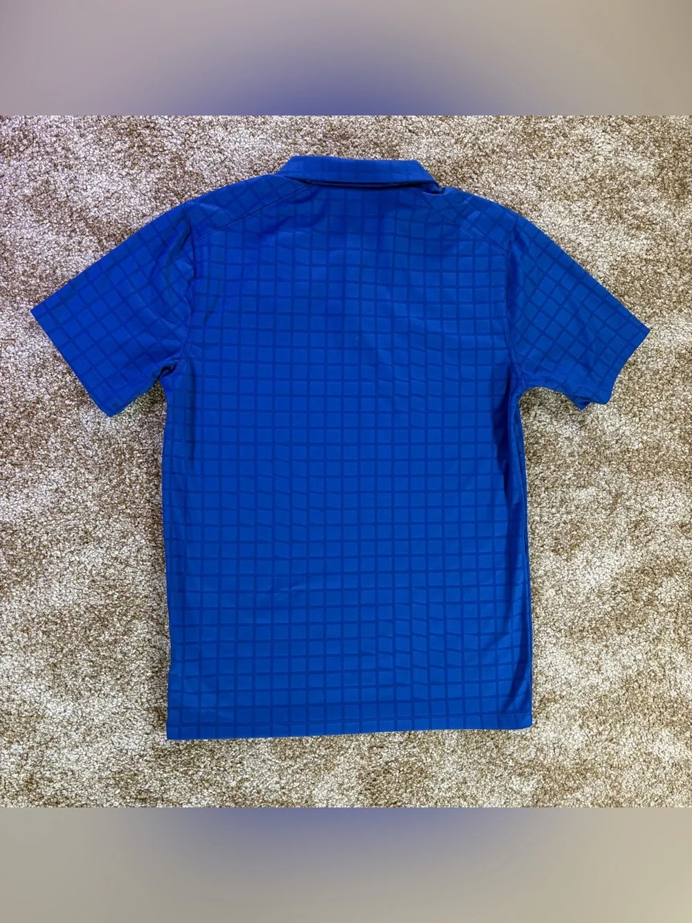 Nike Dri-FIT Golf Polo Shirt Blue‎ Checkered Men’s Size Small Standard Fit NWT